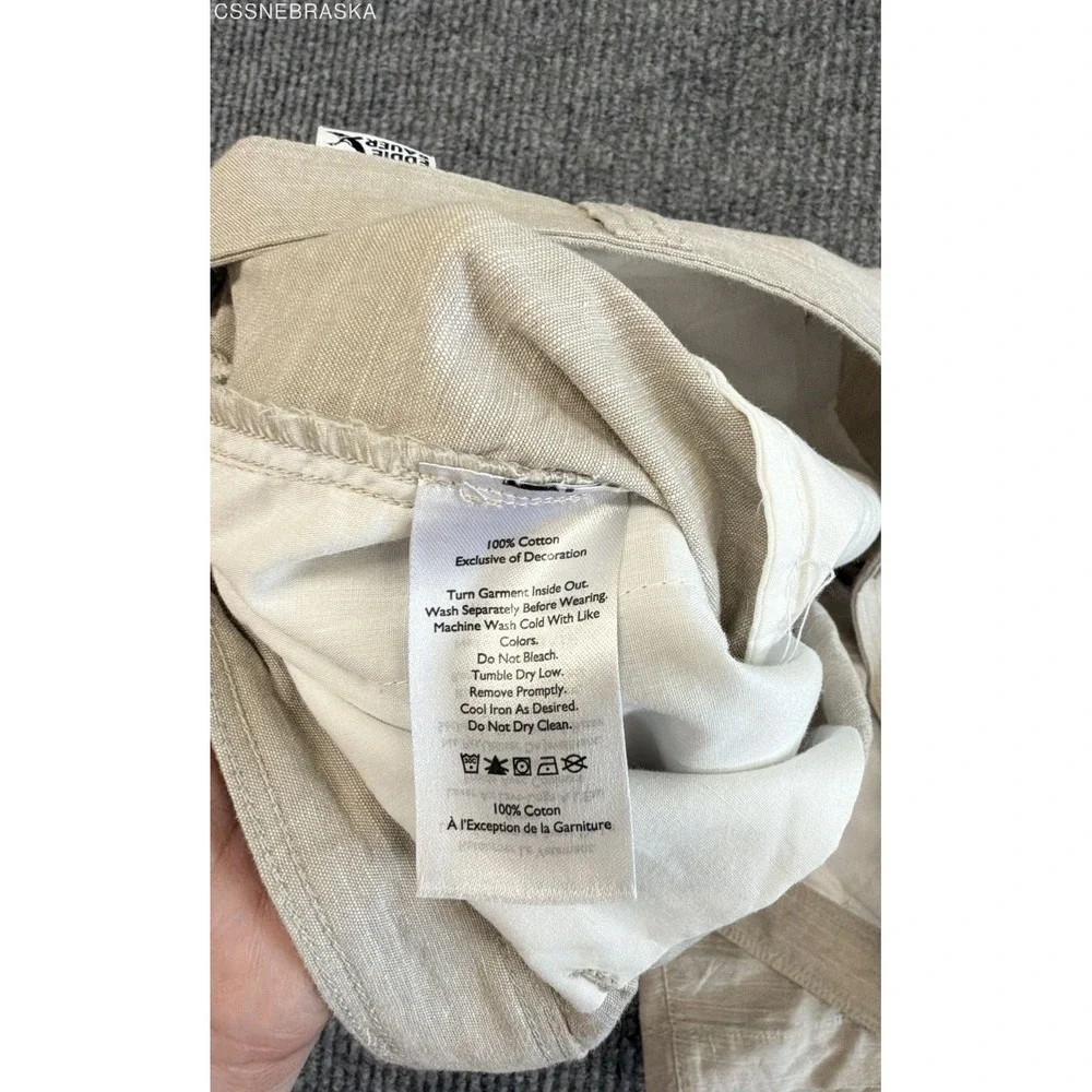 Eddie Bauer Men's Tan Specialty Dyed‎ Cotton Slub Utility Shorts Sz 38